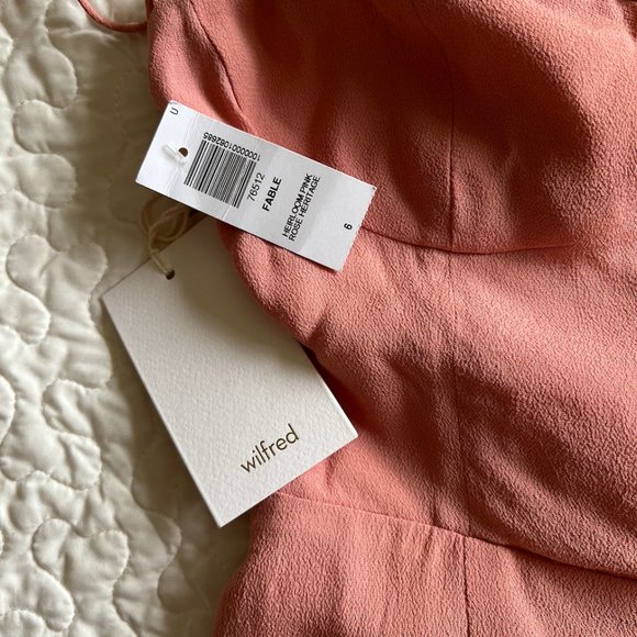 Aritzia Wilfred Heirloom Pink Fable Dress Size 6 *NO LONGER SOLD AT ARITZIA* - Picture 6 of 6